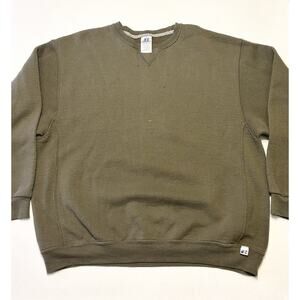 Vintage 90s Russell Athletic Sweatshirt Blank Mens XL Green Pullover Crewneck